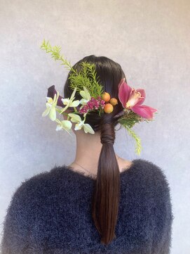 リム(LIM) 【LIM 岐阜】シンプルポニー/生花アレンジ