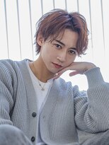 シティ(CITY) 【men`s】フェザーパーマグレー刈り上げショートブルーカラー