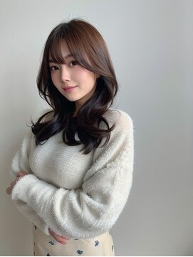 フォーカスジャパン(FOCUS JAPAN) 小顔外ハネミディアムアッシュ20代30代40代くびれミディ韓国ヘア