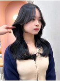 ★ 似合わせカット韓国 メルティカラーフェミニンロング