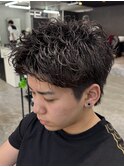 熊本メンズパーマ 短髪 アップバング MEN'S HAIR