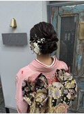ゆるふわ上品シニヨン