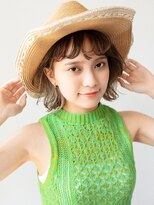 ジプソ 池袋西口(Gypso)&nbsp;短めバング7/池袋美容室/髪質改善カラー/白髪ぼかし/縮毛矯正