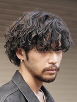 渋谷大人プードルパーマメンズミディアムパーマ波巻きスパイラル