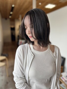 アパートメントヘアー 髪質改善ヘアカラー/佐賀/ブルーブラック/レイヤー