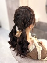 ヘア サロン クラン ソア 心斎橋店(hair salon clan soar)&nbsp;編み込みツイン【クランソア】ヘアメ/ヘアセット/心斎橋