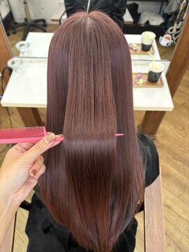 ヘアリゾート リノ(Hair resort Lino) ピンクカラー×髪にドラマを。髪質改善ストレート