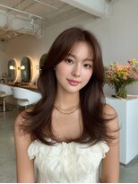 ラファンジュ ヘアー(Rohange hair)&nbsp;ダークアッシュブラウン/韓国巻き/レイヤーカット