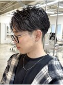 刈り上げセンターパート/ナチュラルマッシュ/メンズカット/千葉