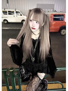 インク 渋谷(INK.) ミルクティーブロンドニュアンスウルフワンホンレイヤー渋谷