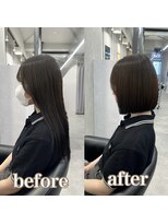 ヘアサロン ドットプラス 町田店(dot. plus) ミルクティーブロンド/ダークブルー/デジタルパーマ/町田