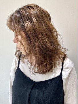 フォーク FOLK 【FOLK】小顔 厚めバング イメチェン グレーベージュ♪