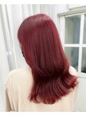 【艶ハイトーンカラー】韓国アイドル風ディープレッド