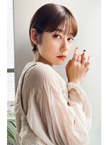 フォト 新宿(foto)&nbsp;グレーベージュ前髪パーマレイヤーカットダブルカラー髪質改善