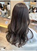 ★岡田有加★20代30代/ハイライト入り透明感アッシュグレイ