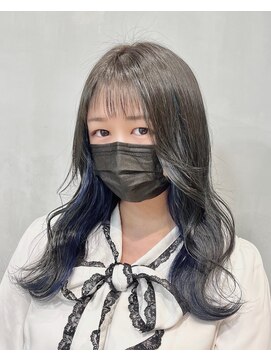 リルミー(Lilme) 【グレージュ×インナーブルー】（ブリーチ1回）＊rina＊