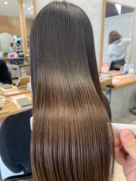 カノエ 宇部小串店(canoe) ロング/ブラウン/髪質改善縮毛矯正/髪質改善/韓国風/韓国ヘア