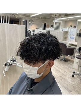 カイノオム 梅田(KAINO HOMME) 波パーマ マッシュ 刈り上げ ツーブロック