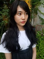 アッシュブラック×韓国風ウェーブ