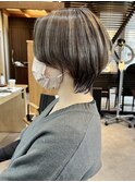 脱白髪染めハイライト