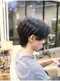 前下がりセンターパート