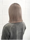 ハッシュカットグレージュデザインカラーツートンカラーボブ