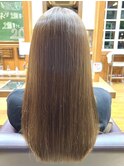 「ビフォーアフターあり」サラ艶ブラウンベージュ「縮毛矯正」
