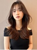 レイヤーカット/くびれヘア/デザインカラー/ワンホン/韓国