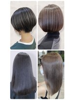 美容室フルール&nbsp;30代40代髪質改善ココアブラウン艶感ストレート透明感赤み消し