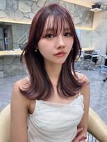 サイン 渋谷(SIGN) 韓国ヘアーハッシュカットレイヤーカットグレージュブリーチ無し