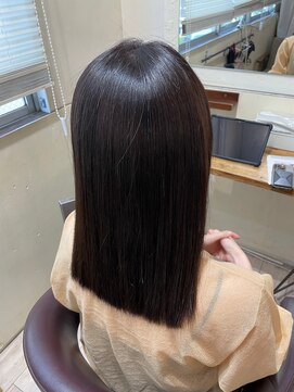 ヒラソル(girasol) ミディアムボブ×髪質改善ストレート