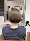 明るめベージュ&まるみショート..~**