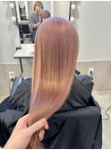 大人気ピンクベージュ 暖色カラートリートメント髪質改善