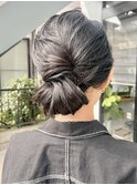【ウエディングヘア】個性派シニヨン　畑瀬彩華