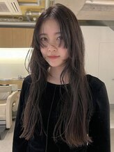 ケイトテイラー(KATETAYLOR) くすみベージュダブルラインロングフェイスレイヤー