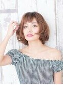 アンブレラカラー/ウェーブパーマ/こなれミディ/前髪/豊田