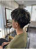 【メンズ】束感抜群！大人気メンズハイライト黒×金【小松】