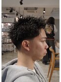 スパイキーショート×テーパーフェード
