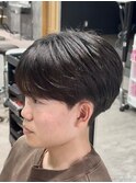 MEN’S HAIR/千葉駅/センターパート/曲がる縮毛矯正/齊藤大樹
