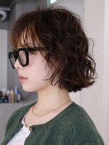テクネ 天神大名(techne)&nbsp;天神大名顔周りレイヤーカットミディアムボブタッセルボブパーマ