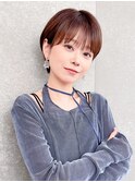 ハンサムショート/丸みショートボブ/20代30代40代50代/顔周り