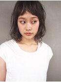 【nanuk＊ueki】ショートバング＊センターパート＊セミウェット