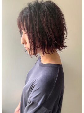 エル セルカ 高田馬場(el CERCA) 大人上品フォルム切りっぱなし外ハネボブ×ラフレイヤースタイル