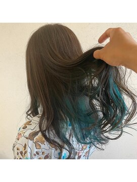 ビーエリア 本店(BE AREA) ブルー系インナーカラー