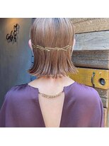 コフィー バイ メルト 吉祥寺(cofy by melt)&nbsp;【三ツ井純】切りっぱなしボブヘアアレンジ外ハネボブベージュ