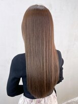 アイティーバイアルバム 松戸店(IT by ALBUM) ブラウンロング_外ハネボブセクションカラー_ba380062