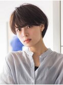 マッシュショート20代30代40代大人可愛い暗髪うる艶髪青山表参道