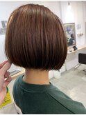 ◎《ブリーチなし》ピンクベージュ+まとまるボブスタイル