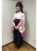 キュート系ふんわりハーフアップ