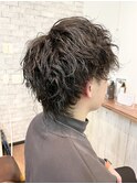緩め波巻きツイスパMIX×マッシュウルフ